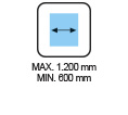 ESPECIFICACIONES - Ancho MAX.1200 - MIN.600 mm SV